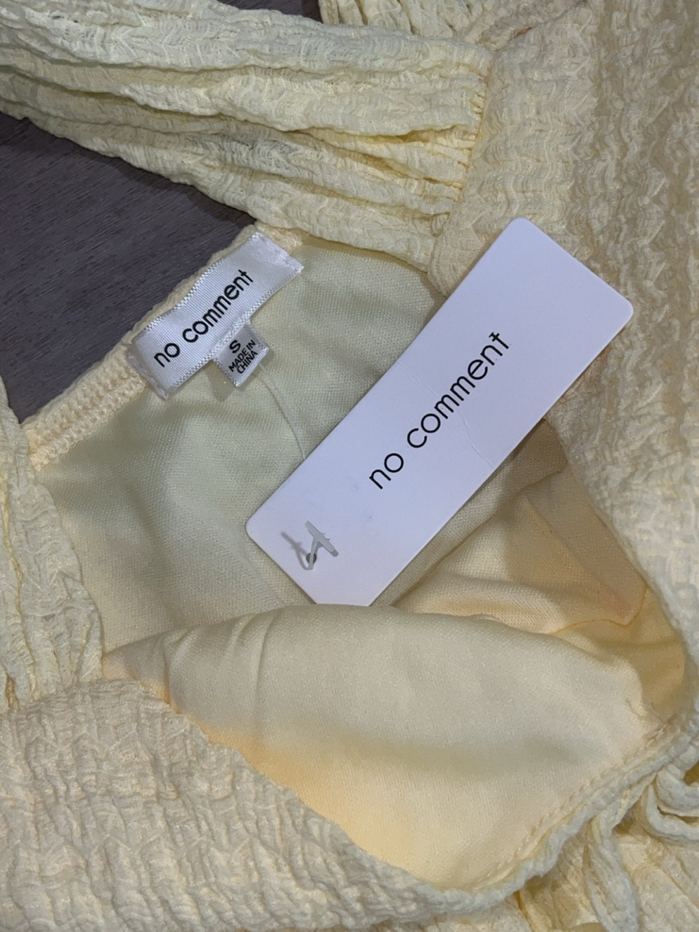 Yellow Textured A-Line Summer Dress - Picture 4 of 5